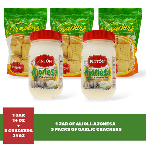 Pintón Triple Combo: Cuban Biscuits, Garlic Biscuits & Aioli - Save More! Triple Combo (Save More) Snack Cooky Traditional