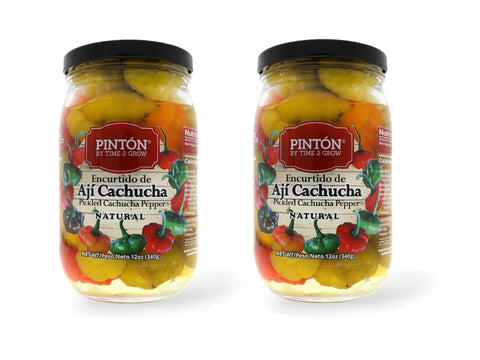 PINTON Encurtido de Ají Cachucha - Natural Pickled Food in Glass Jar (Save more)