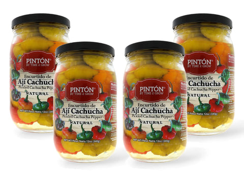 PINTON Encurtido de Ají Cachucha - Natural Pickled Food in Glass Jar (Save more)
