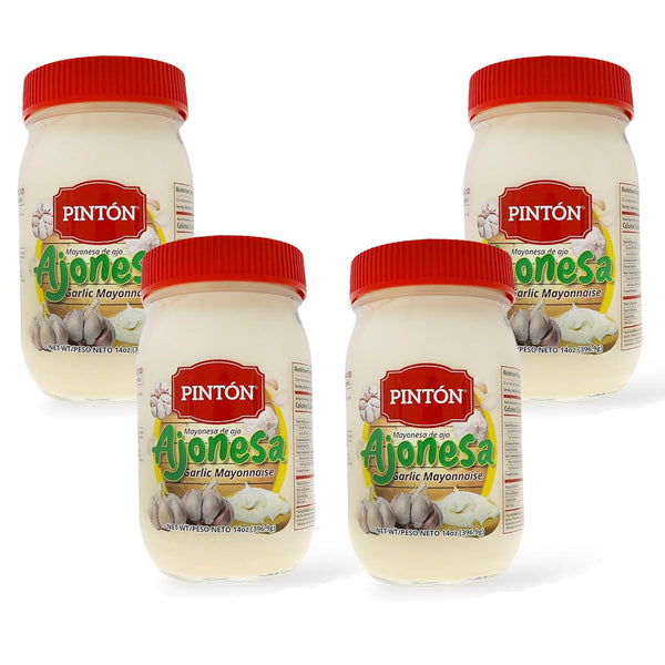 Pintón Ajonesa Garlic Aioli Mayo — Rich & Creamy Garlic Spread (4-Pack)