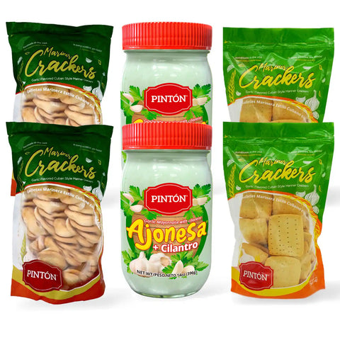 Pintón Triple Combo: Cuban Biscuits, Garlic Biscuits & Ajonesa with Cilantro (Save more) Snack Cooky
