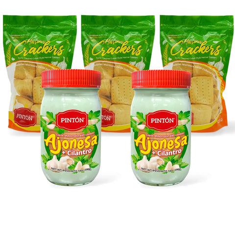Pintón Ajonesa & Garlic Crackers Combo (save more)