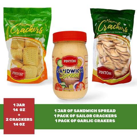Cuban Crackers Pintón, Garlic Crackers & Bocadito Spread