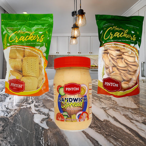 Cuban Crackers Pintón, Garlic Crackers & Bocadito Spread