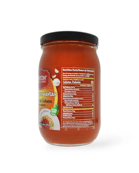 Salsa tradicional Cubana para pastas VIP
