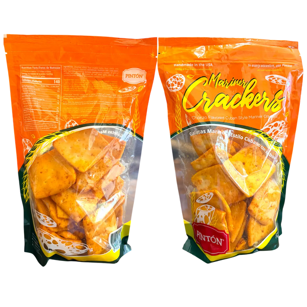 Pintón Mariner Crackers — Chorizo Flavored 7 oz | Galletas Marineras Sabor Chorizo, Crunchy Savory Snack, Handmade in the USA