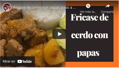 Fricase de cerdo con papas paso a paso.