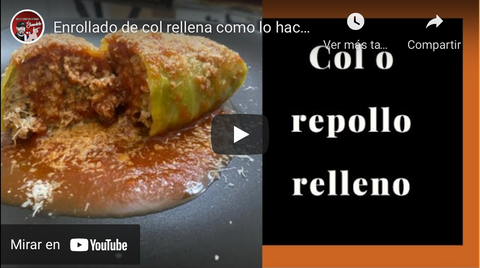 Enrollado de col rellena como lo hace El Jamaliche