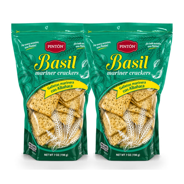 Pintón® Mariner Crackers — Basil | 7 oz