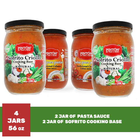 PINTON Sofrito Críolla Cooking Base Natural Cooking Base with Traditional Cuban Sauce, Double Combo for Flavor and Dip