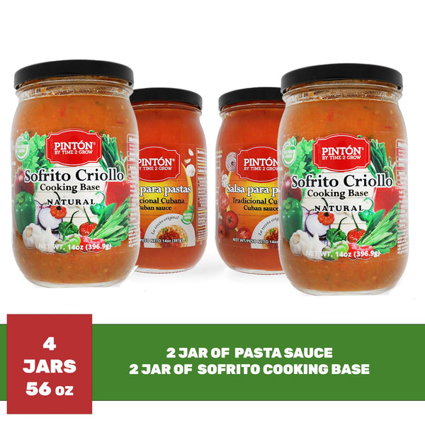 Sofrito Criollo PINTÓN — base de cocina natural con salsa cubana tradicional, combo doble para cocinar y mojar