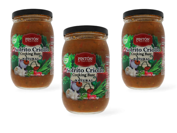 PINTÓN Sofrito Criollo Cooking Base (Packs) — Authentic Natural Blend with Spicy Lime & Garlic and Traditional Caribbean Flavors for Guisos (Stews), Sopas (Soups) & Arroces (Rice Dishes)