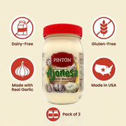 Pintón Garlic Aioli (Ajonesa) — Rich & Creamy Mayo Flavor Spread, Value Pack (Save More)