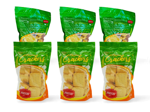 Pintón Garlic-Flavored Mariner Crackers (Packs) — Caribbean-Style, Galleta Marinera con Sabor a Ajo