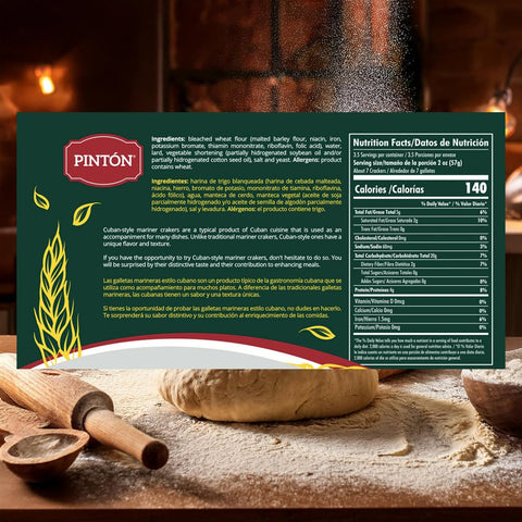 PINTON Marinera Galletas Sailor Cookies - (PACK 4) of Natural Crackers, Ideal Snack (Copy)