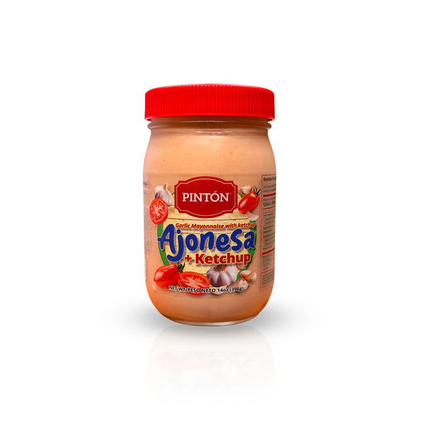 Pintón Triple Combo: Ajonesa (garlic mayo) with Ketchup, Garlic Crackers & Marinera Crackers