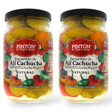 PINTON Encurtido de Ají Cachucha - Natural Pickled Food in Glass Jar (Ahorra más)