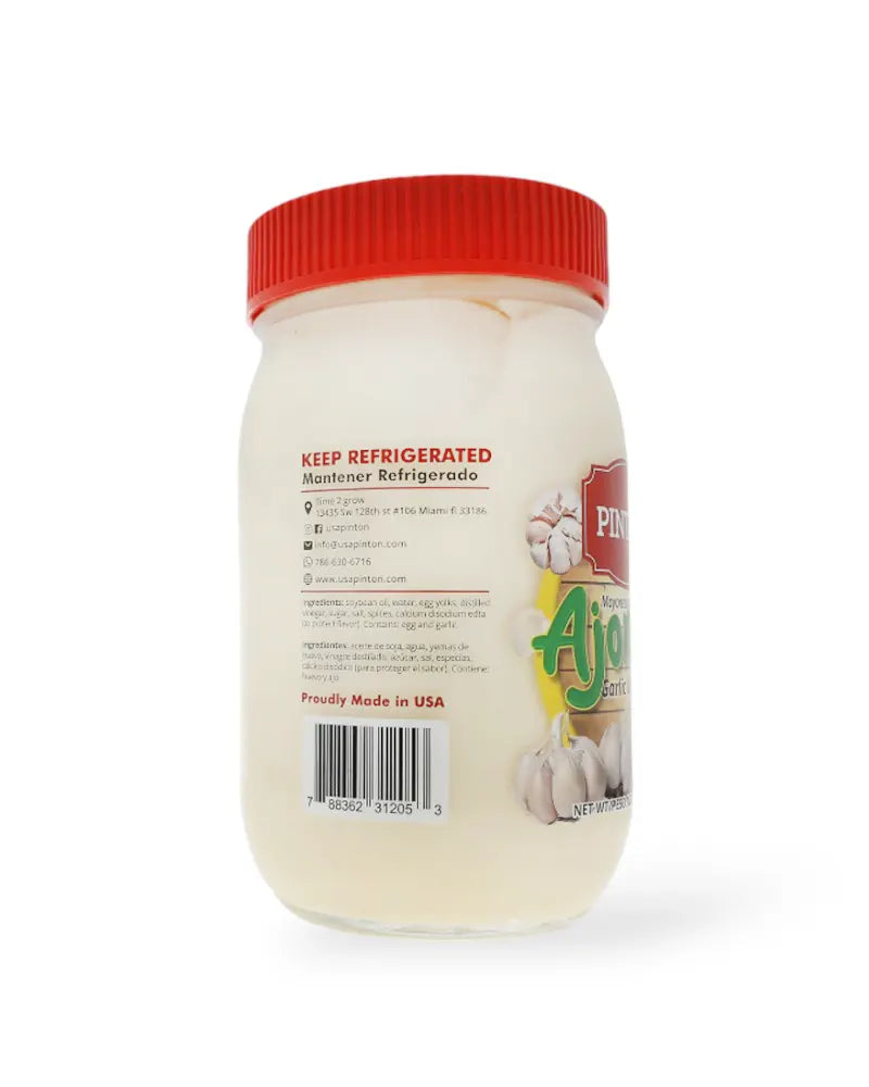 Ajonesa Pintón, mayonesa de ajo — untable cremoso y sabroso (Pack de 2)