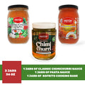 Combo Gourmet Pintón Chimichurri — frasco de Salsa para Pastas tradicional cubana y frasco de Sofrito Criollo, sabor natural tradicional