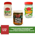 Combo Gourmet Pintón — Ajonesa clásica, Ajonesa con Cilantro y Chimichurri cubano