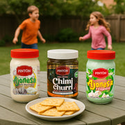 Combo Gourmet Pintón — Ajonesa clásica, Ajonesa con Cilantro y Chimichurri cubano