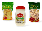 Combo Snack PINTÓN — Ajonesa + Galleta Marinera + Galleta de Ajo (Ahorra más)