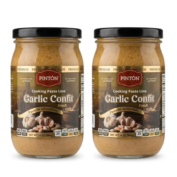 PINTÓN Garlic Confit — Ready-to-Use Fresh Garlic Paste (Pasta de Ajo) | No Peeling, No Chopping | 14 oz (Pack of 2)