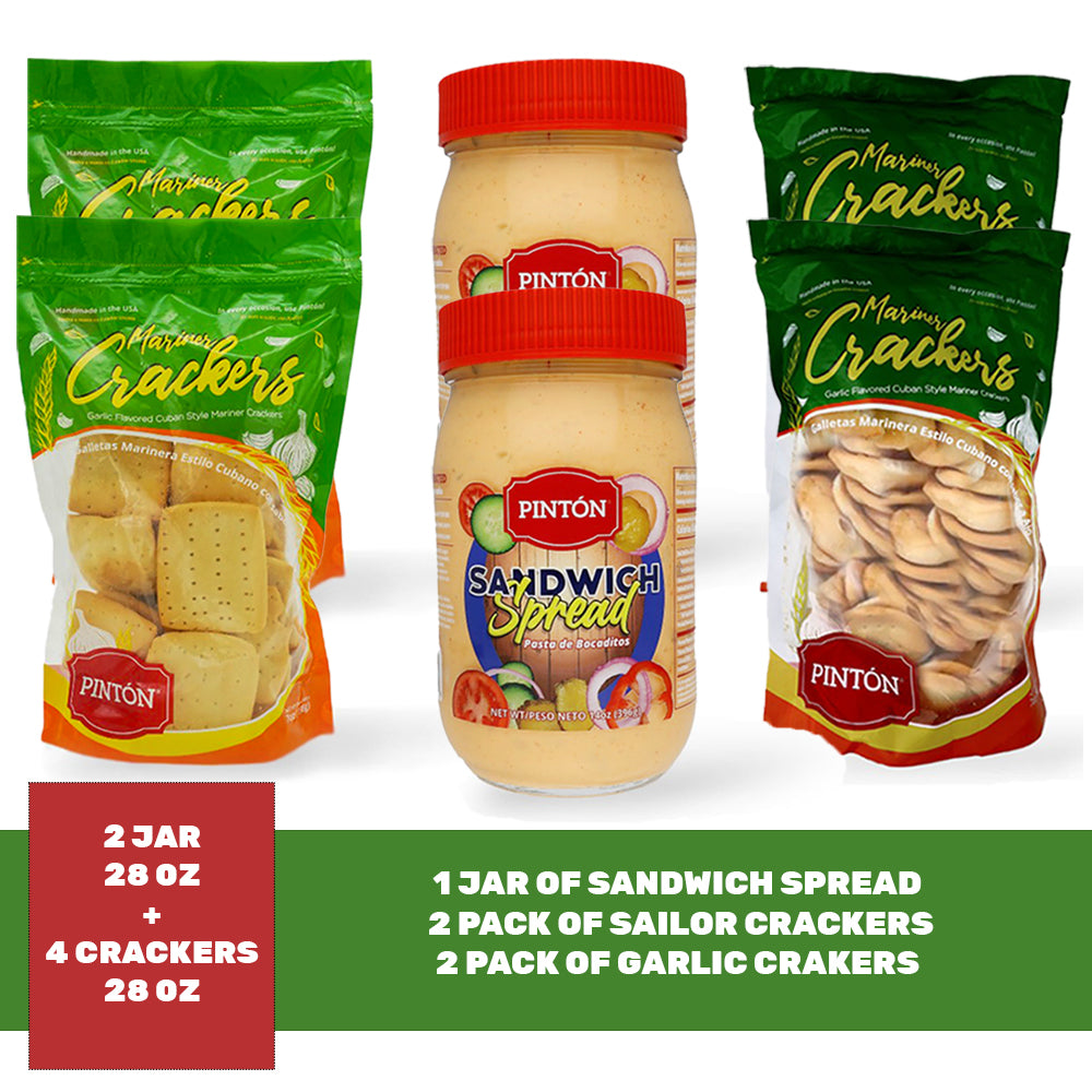 Combo Triple Pintón (Pack de 2): Galleta Marinera, Galleta de Ajo y Pasta de Bocaditos — ¡Ahorra $3.35!