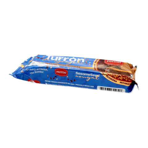 Reverso del envase del Turrón de Ajonjolí Pintón con el código de barras