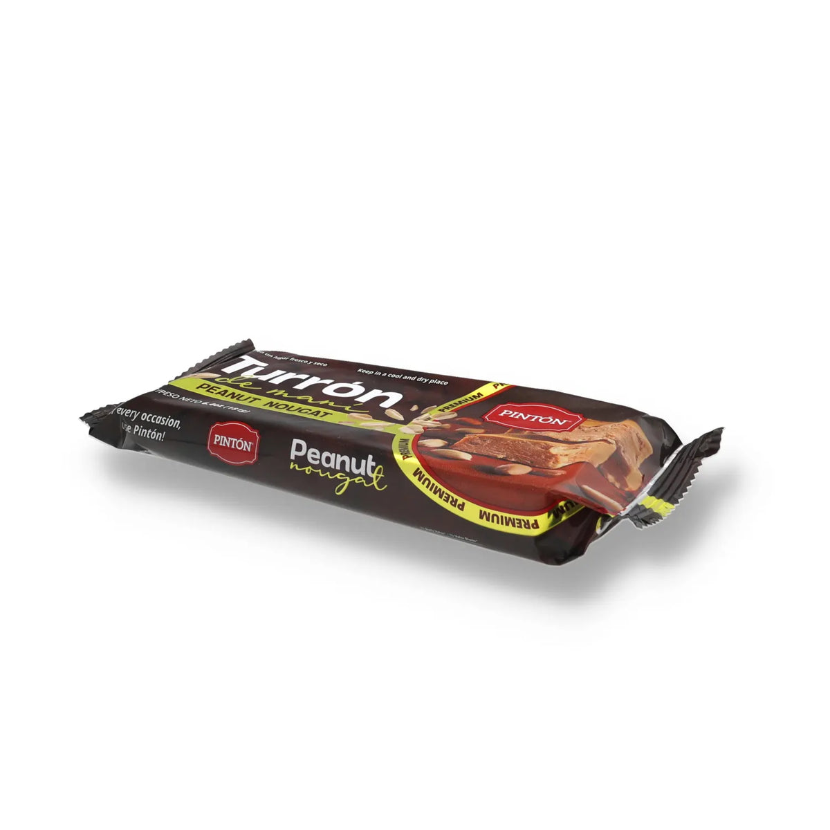 Pintón Turrón de Maní (Peanut Brittle Bar) — Traditional Recipe, Crunchy Roasted Peanut Candy Snack