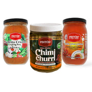 Combo Gourmet Pintón Chimichurri — frasco de Salsa para Pastas tradicional cubana y frasco de Sofrito Criollo, sabor natural tradicional