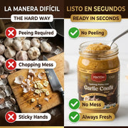 PINTÓN Garlic Confit — Ready-to-Use Fresh Garlic Paste (Pasta de Ajo) | No Peeling, No Chopping | 14 oz (Pack of 2)