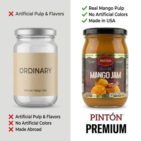 PINTON Homestyle Mango Jam – Mermelada de Mango | 14 oz (Pack of 2)