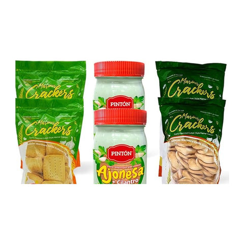 Combo Triple Pintón: Galleta Marinera, Galleta de Ajo y Ajonesa con Cilantro (Ahorra más)