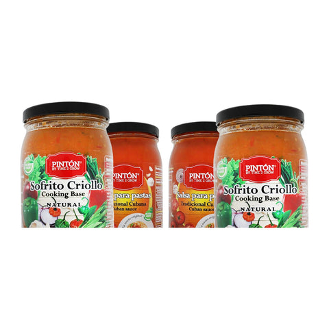 Sofrito Criollo PINTÓN — base de cocina natural con salsa cubana tradicional, combo doble para cocinar y mojar
