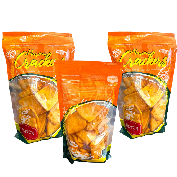 Pintón Mariner Crackers — Chorizo Flavored 7 oz | Galletas Marineras Sabor Chorizo, Crunchy Savory Snack, Handmade in the USA